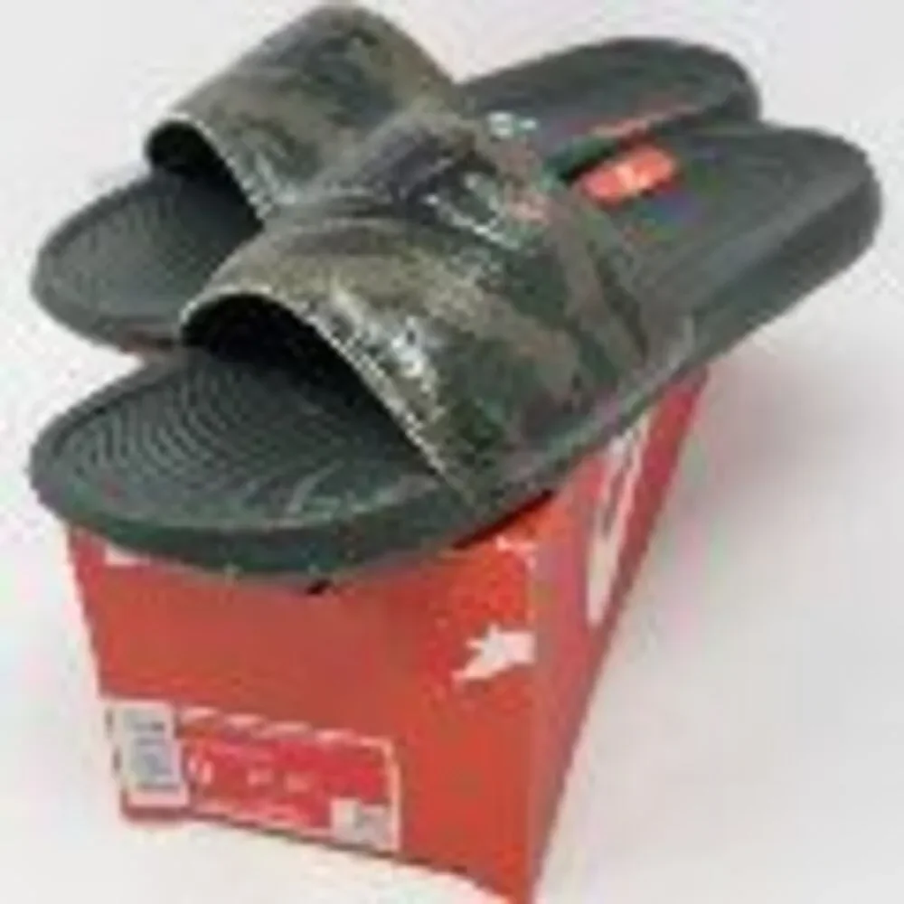 Nike Victori One Slide Print Men's Sandals Black Camo CN9678-005 US 9 NEW